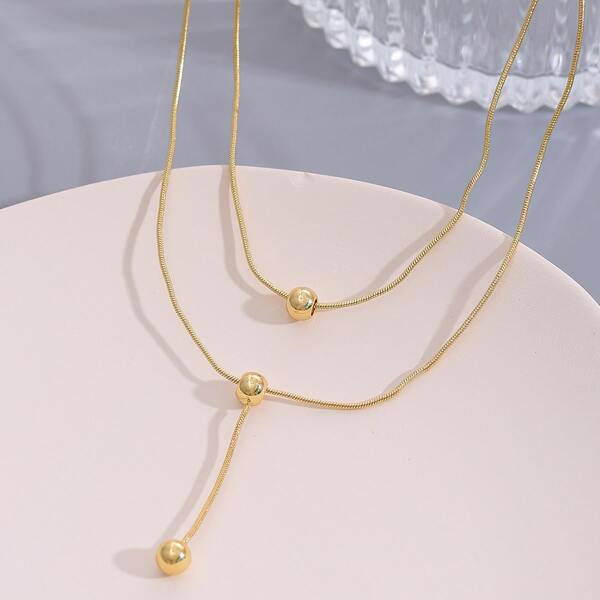 

Layered Pendant Necklace, Gold