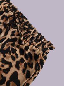 SHEIN Cô gái Tween In Trái tim Áo Và Báo Xà cạp Bộ - Nhiều màu - Xem 3