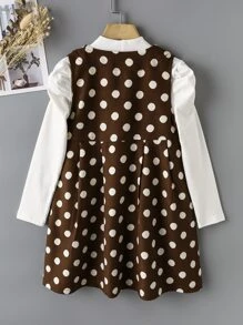 Bộ hai mảnh Gái Nút đôi Chấm bi Giải trí - Nhiều màu - Xem 2