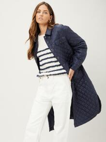 MOTF PREMIUM RELAXED FIT CABLE KNIT JUMPER - Blue and White - View 5