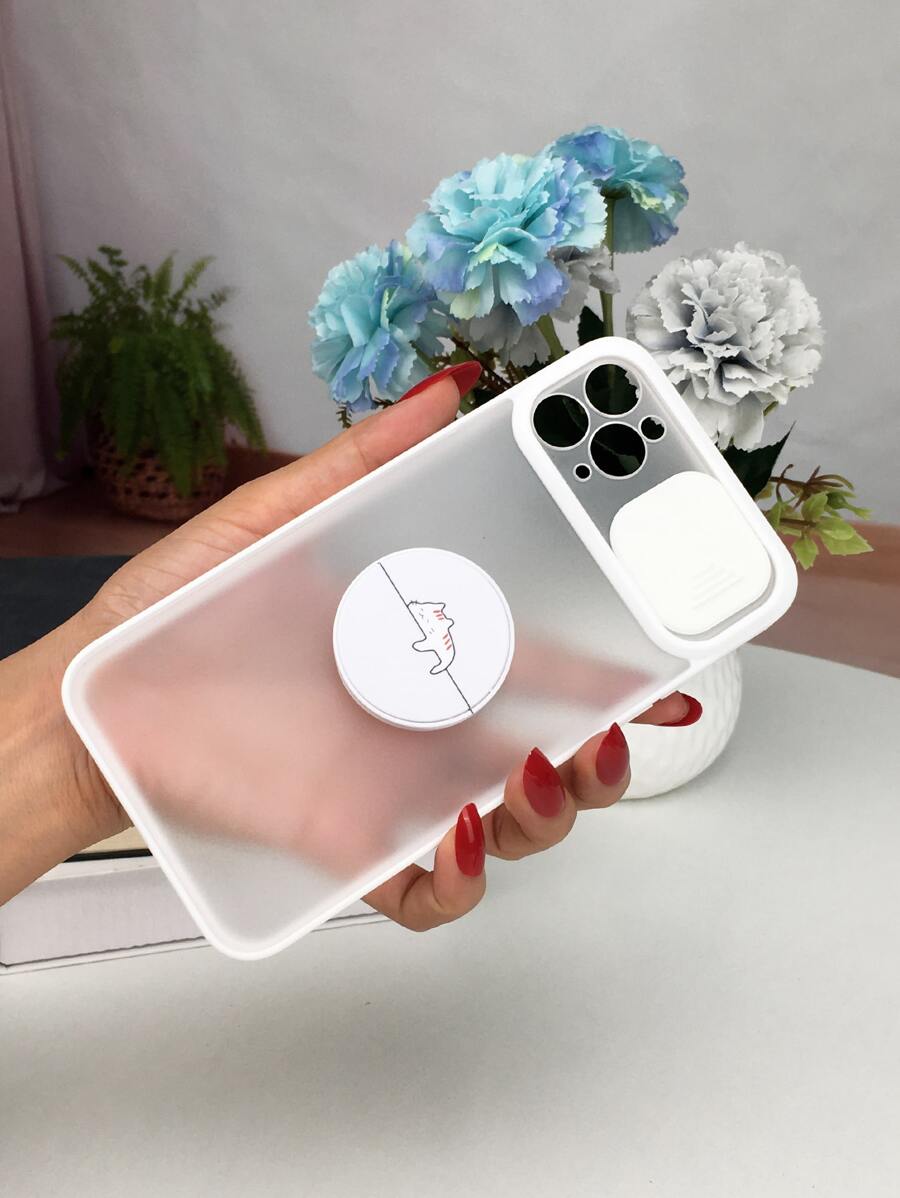 Slide Camera Cover Phone Case With Stand-Out Phone Grip - Multicolor - View 1