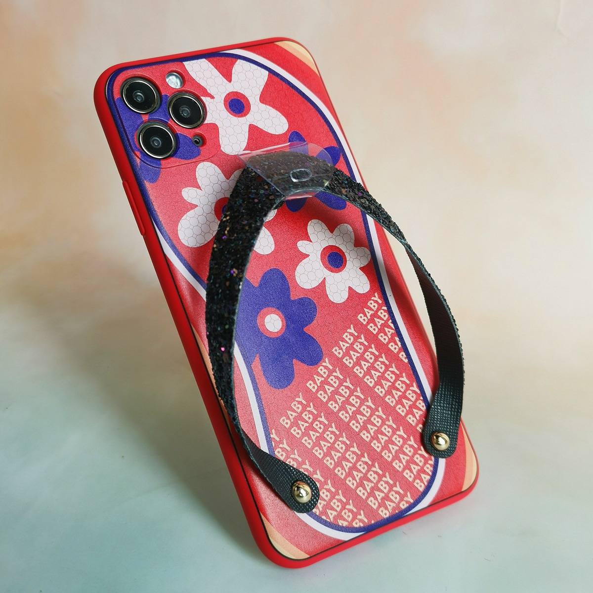 Чехол для телефона с ручным ремешком с цветочным рисунком Вьетнамки