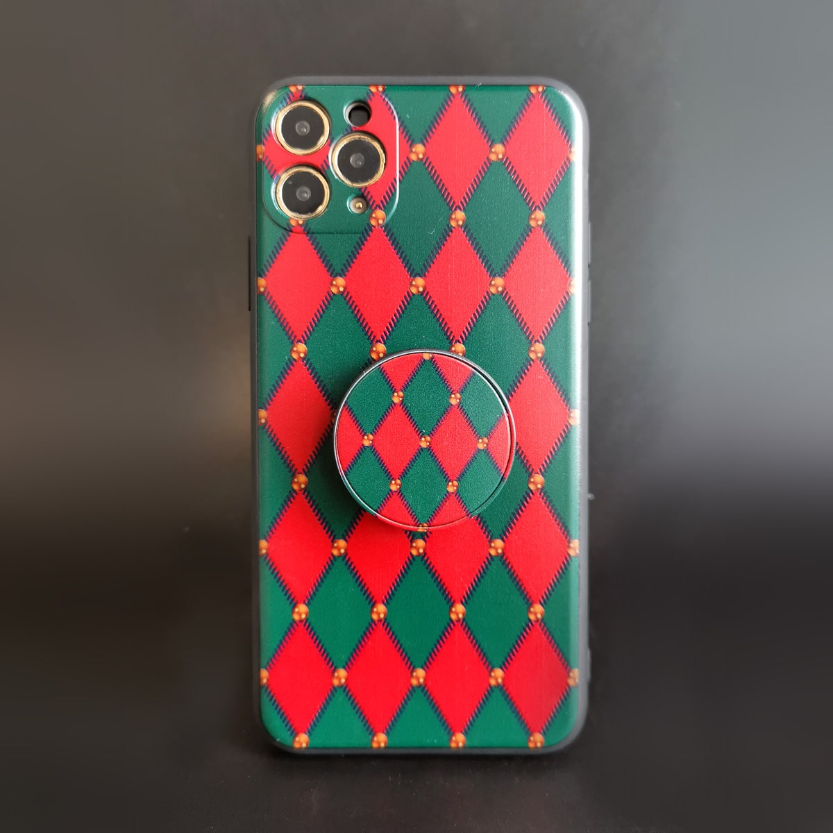 Чехол для телефона с ручным ремешком принтом аргайл Вьетнамки