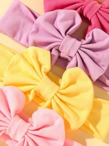 5入組嬰兒蝴蝶結裝飾髮帶 - 彩色 - 查看 5