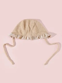 1 件嬰兒冬宮風格帽子、帽子、嬰兒保暖無簷小便帽 - 卡其色 - 查看 2