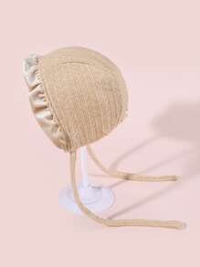 1 件嬰兒冬宮風格帽子、帽子、嬰兒保暖無簷小便帽 - 卡其色 - 查看 3