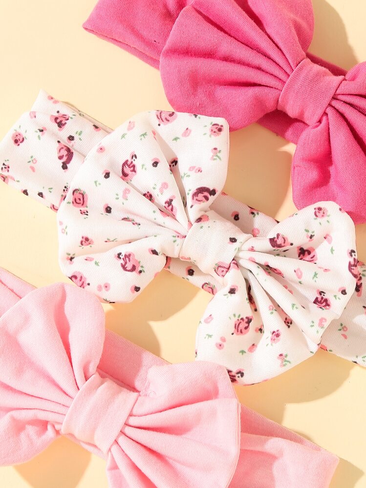 3pcs Baby Bow Hair Accessories, Suitable For Daily Wear - Multicolor - View 3