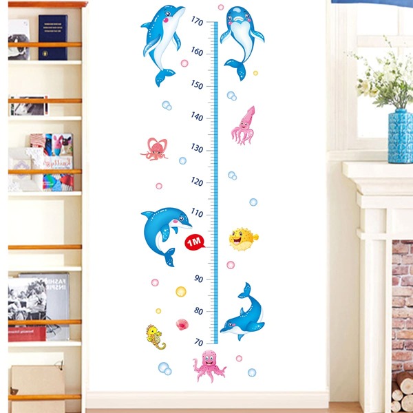 

Cartoon Graphic Waterproof Height Measurement Sticker, Multicolor