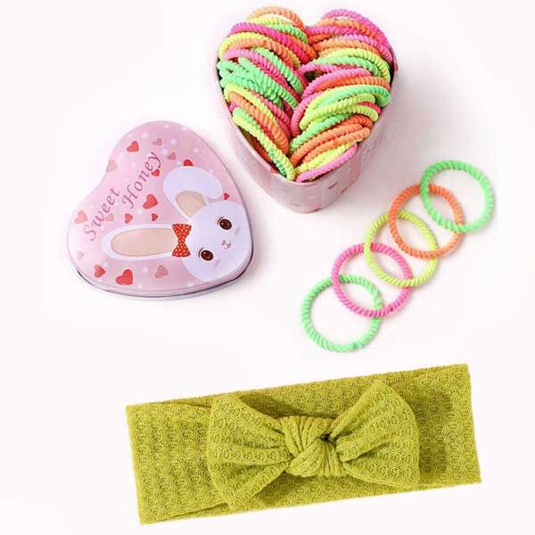 

101pcs Baby Simple Hair Accessory Set, Multicolor
