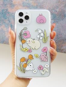 Funda de celular transparente con dibujos animados conejo - transparente - Ver 2