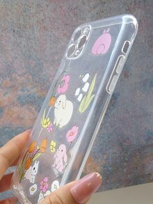 Funda de celular transparente con dibujos animados conejo - transparente - Ver 3