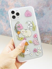 Funda de celular transparente con dibujos animados conejo - transparente - Ver 4