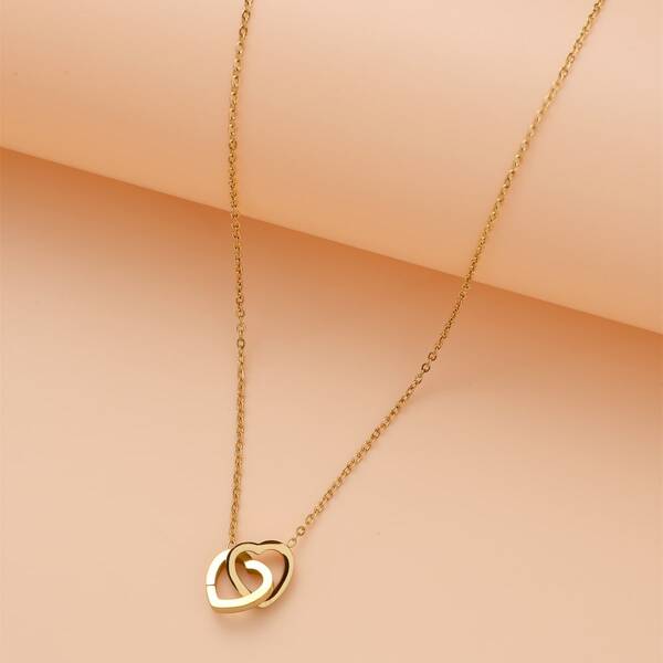 

Heart Charm Necklace, Gold