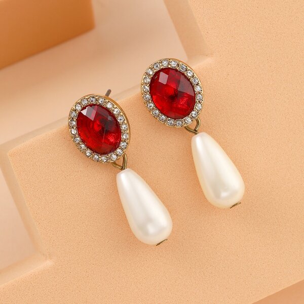 

Faux Pearl Drop Earrings, Multicolor