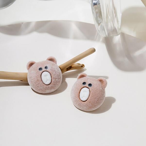 

Cartoon Stud Earrings, Baby pink