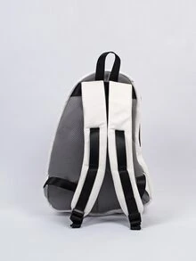 Mochila con diseño de dibujos animados - Blanco y Negro - Ver 7
