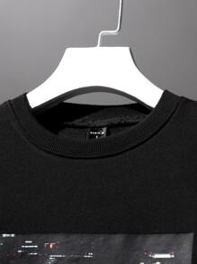 Toby Blessing Dolphin Print Drop Shoulder Sweatshirt - Black - View 4