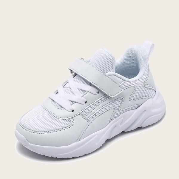 

Boys Minimalist Lace-up Front Hollow Out Sneakers, White
