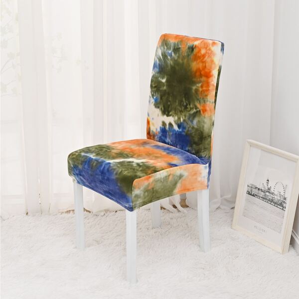 

Tie Dye Pattern Chair Slipcover, Multicolor