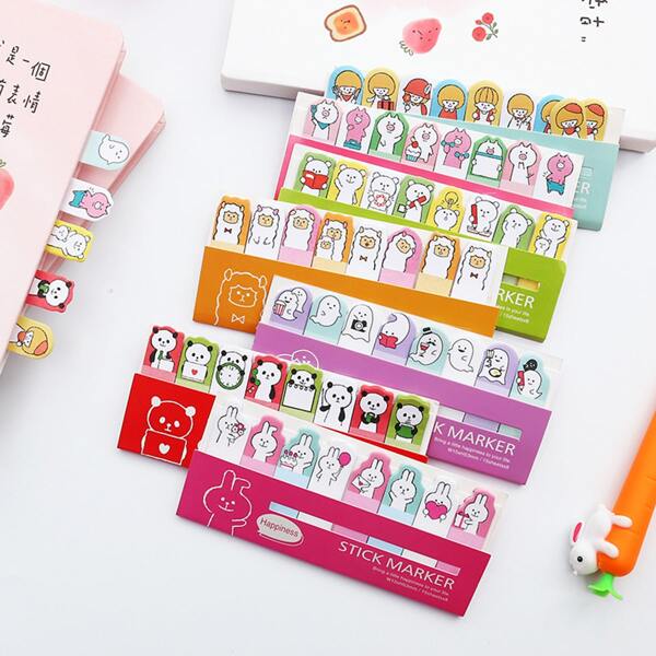 

1pc Cartoon Graphic Random Sticky Note, Multicolor