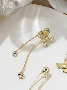 Hoa tai thả chi tiết nơ Valentine, Mẹ, Mẹ, Ngày của Mẹ, Quà tặng - Vàng - Xem 3