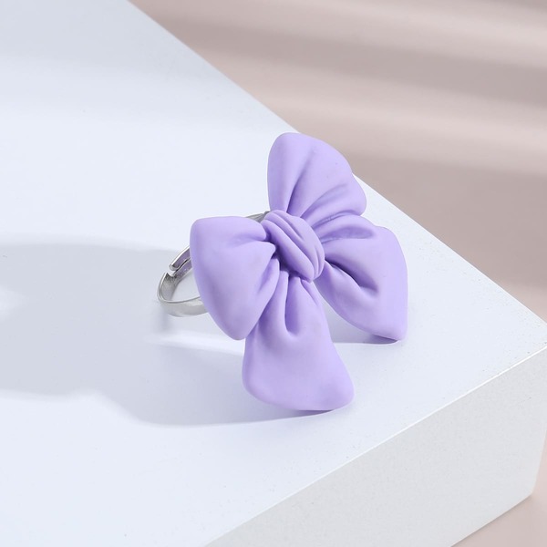 

Bow Decor Ring, Purple