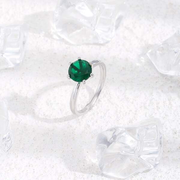 

Zircon Decor Ring, Green