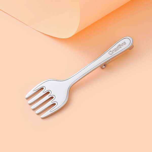 

Fork Design Brooch, Silver