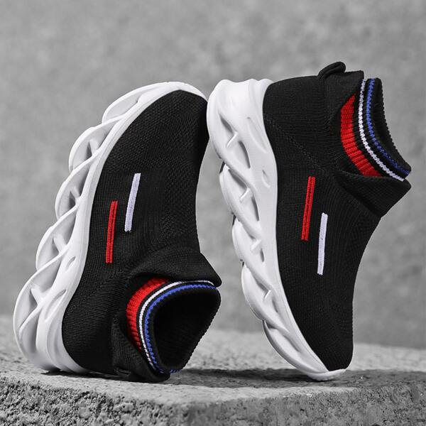 

Boys Colorblock Slip On Sneakers, Black