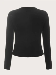 Muchica Cazadora de cuello redondo con cremallera