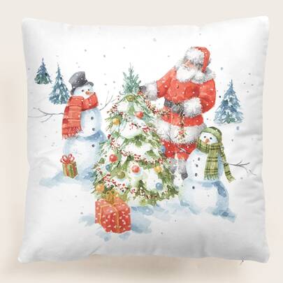Christmas Print Cushion Cover Without Filler