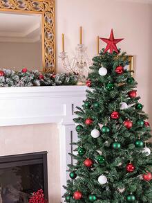 1 pieza Decoración Navidad en forma de estrella - Rojo - Ver 3