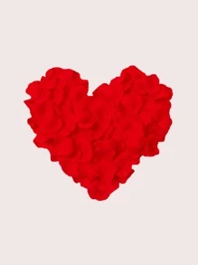 500pcs Solid Color Decoration Petal,Red Romantic Artificial Flower,For Wedding Party Anniversary Birthday Party - Red - View 2