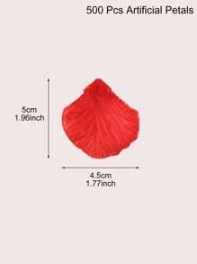 500pcs Solid Color Decoration Petal,Red Romantic Artificial Flower,For Wedding Party Anniversary Birthday Party - Red - View 3