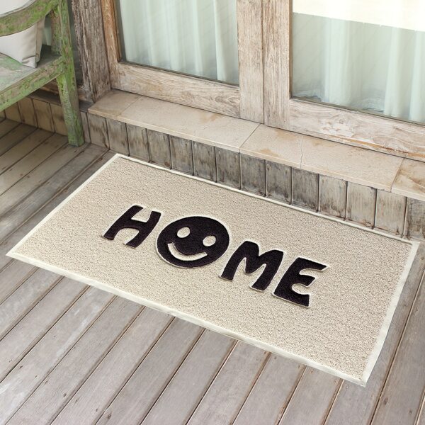 

Smiling Face Pattern Waterproof Floor Mat, Multicolor