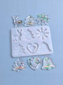 1pc Christmas DIY Silicone Mold - White - View 5