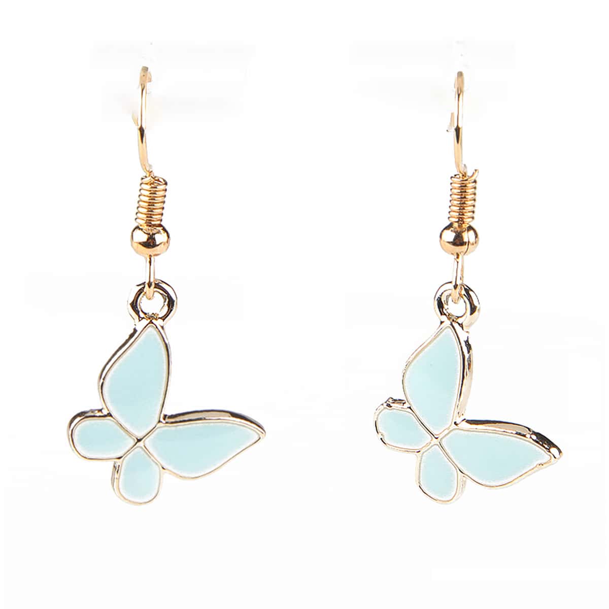 

Butterfly Drop Earrings, Baby blue