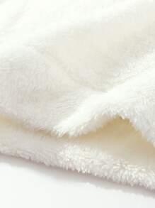 Manfinity 男士素色小圓領絨毛運動衫 - 白色 - 查看 4