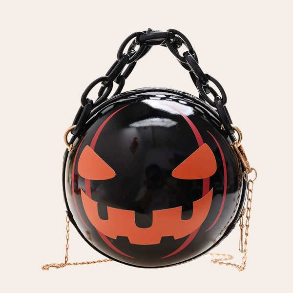 

Halloween Design Chain Novelty Bag, Black