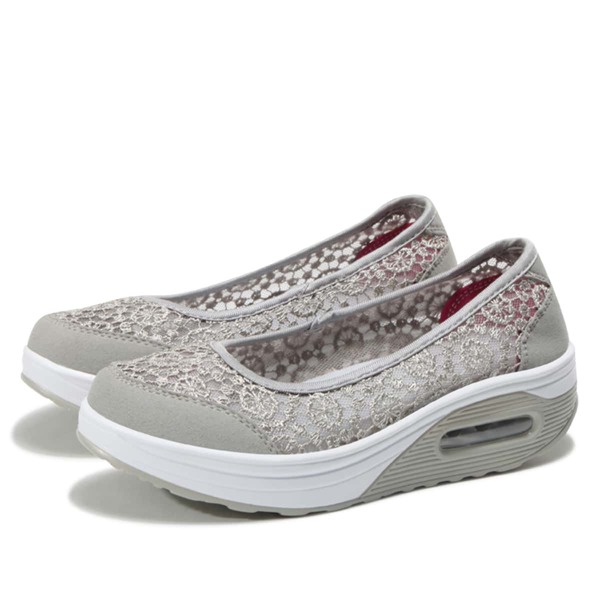 

Minimalist Hollow Out Rocking Shoes, Grey