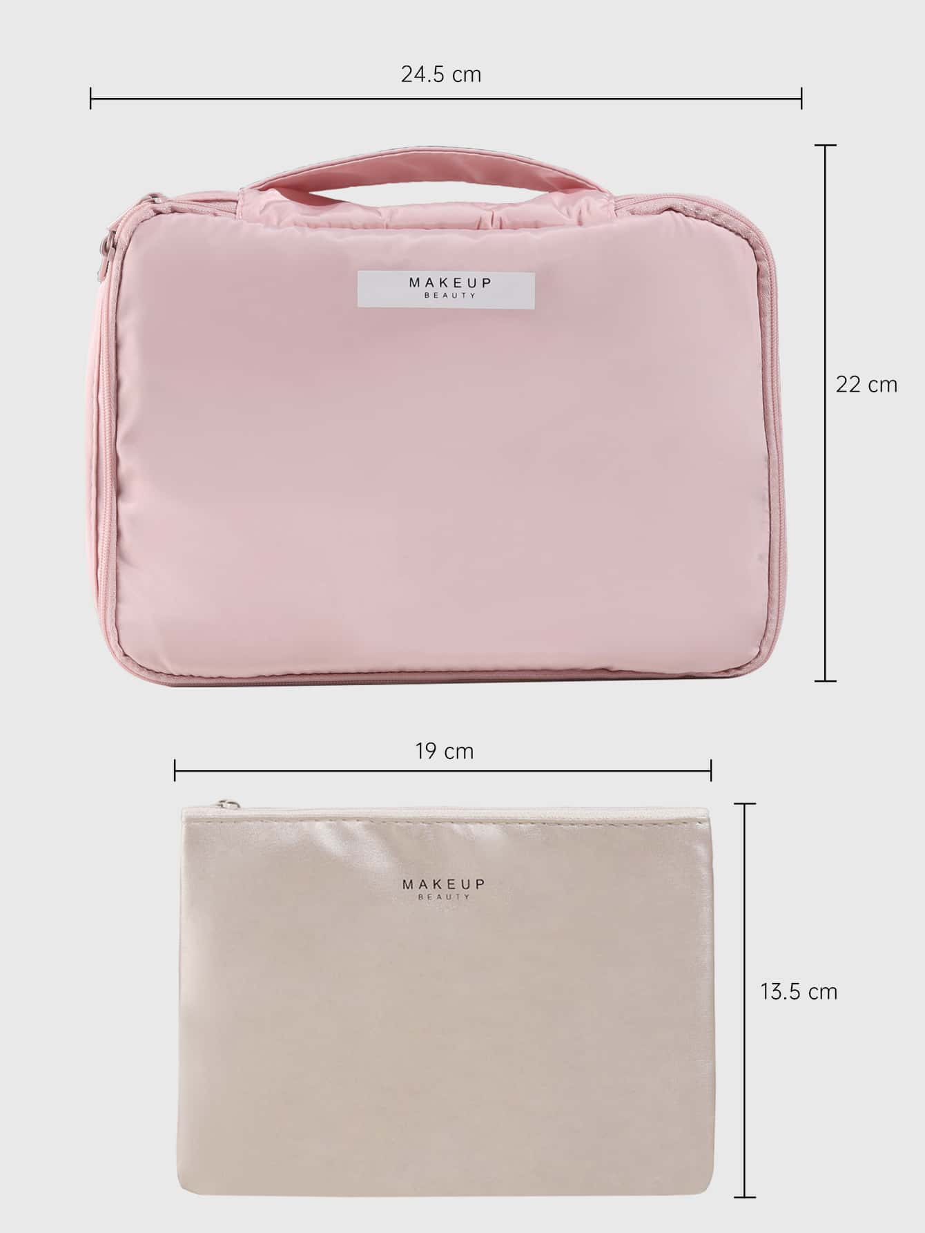 1Pc Travel Cosmetic Bag For Girls, Waterproof Large Capacity Portable Toiletry Bag, Graymakeup Bag Makeup Pouch Skincare Bag Toiletry Bag Packing Cubes,Travel Essentials Cruise Essentials Dorm Essentials,Wedding Bridesmaid Gifts,Mom Gifts,Birthday Gifts,Gifts For Friends And Teachers,Home Decor,Bathroom Livingroom Bedroom Decor,Bathroom Organizer,Jewelry Organizer,Lip Oil Organizer,Nail Polish Organizer Makeup Bag Storage Makeup Organizer Makeup Case - Pink - View 3