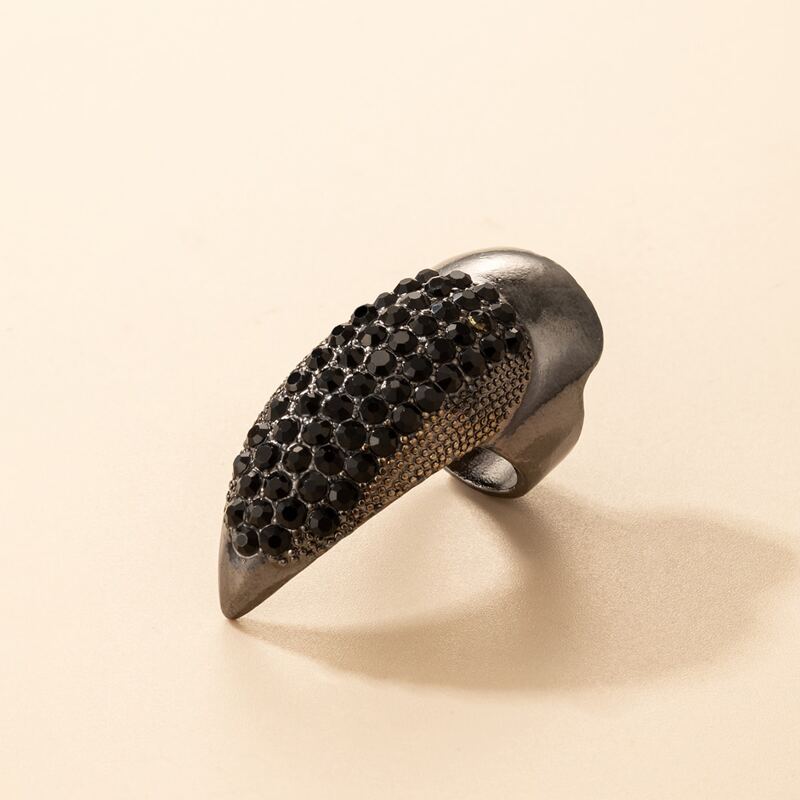 

Rhinestone Decor Ring, Black