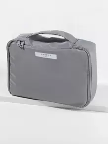 1入組便攜式防水化妝包，大容量適用於旅行，灰色化妝袋，化妝品袋，護膚包，化妝盒，旅行隨身包，郵輪隨身包，宿舍隨身包，婚禮伴娘禮物，母親禮物，生日禮物，朋友和老師的禮物，家居裝飾，浴室客廳臥室裝飾，浴室收納盒，珠寶收納盒，唇油收納盒，指甲油收納盒，化妝品收納袋，化妝品收納盒 - 灰色 - 查看 5