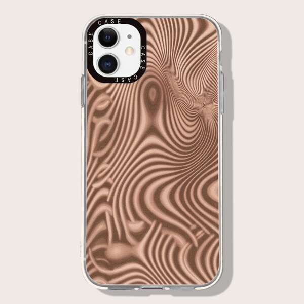 

Twisted Line Phone Case, Brown