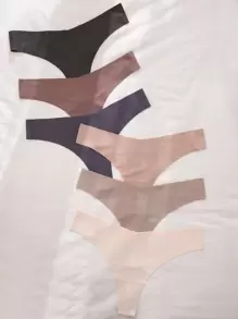 6 paquetes Conjunto de pantis sexy invisible - Multicolor - Ver 1