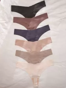 6 paquetes Conjunto de pantis sexy invisible - Multicolor - Ver 2