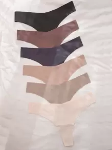 6 paquetes Conjunto de pantis sexy invisible - Multicolor - Ver 5