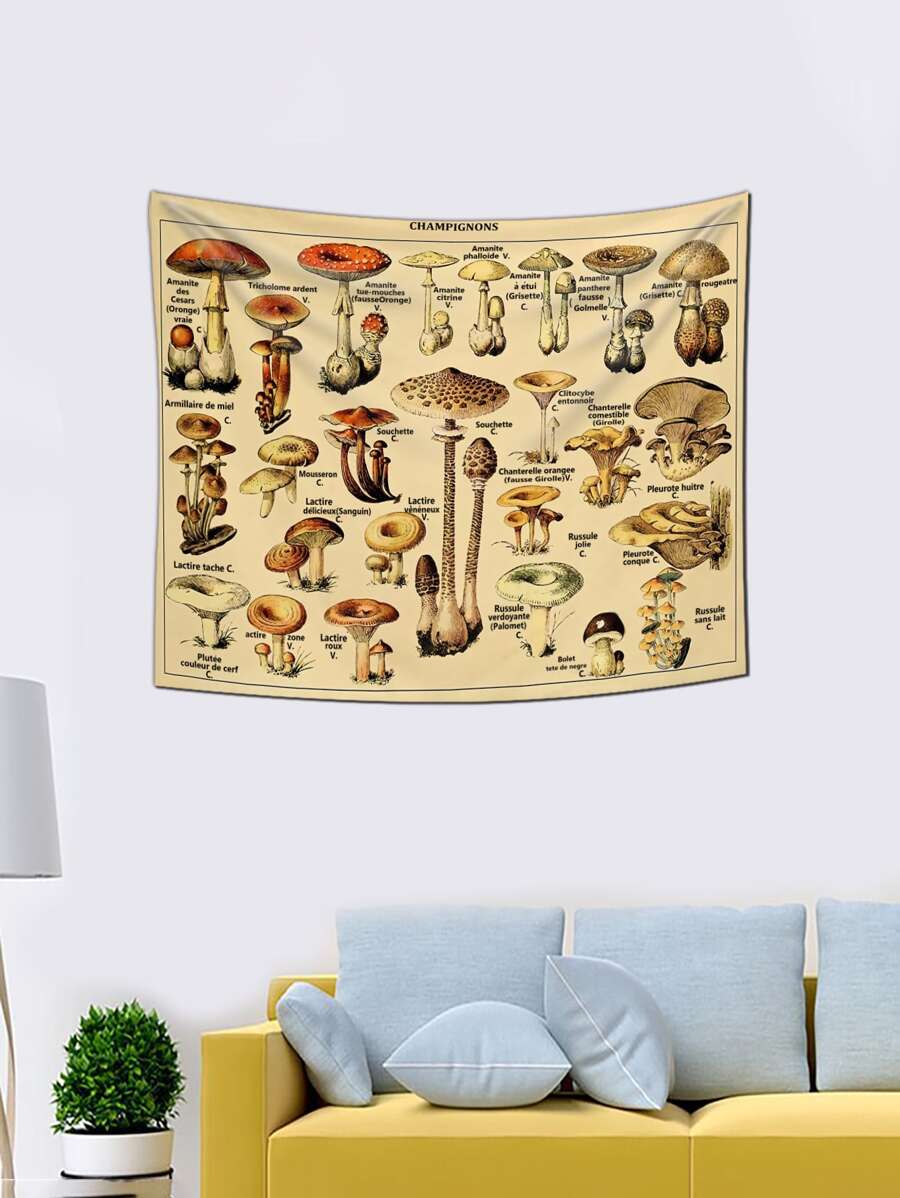 Tapiz con estampado de seta - Multicolor - Ver 1