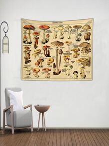 Tapiz con estampado de seta - Multicolor - Ver 6