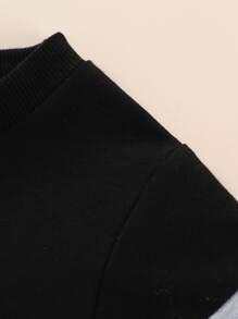 Niñitas Sudadera con estampado de letra de color combinado - Multicolor - Ver 8